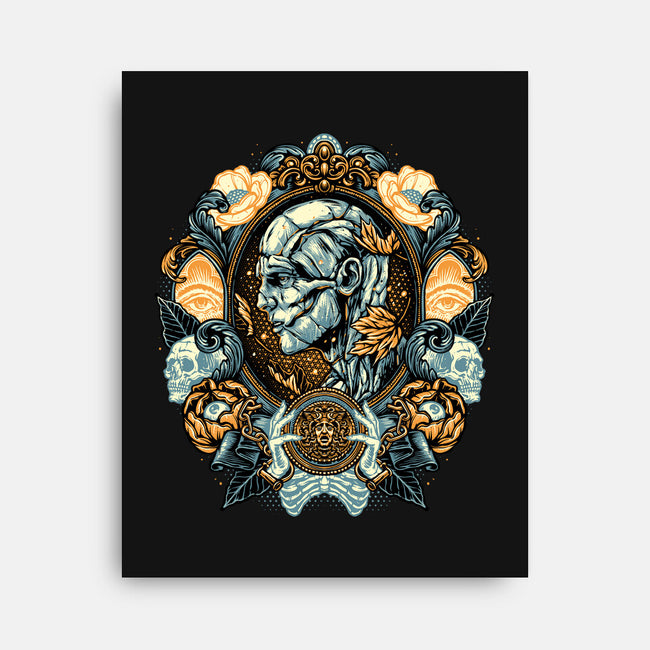 Portrait Of The Creature-None-Stretched-Canvas-glitchygorilla