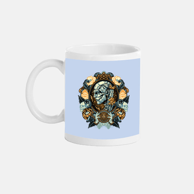 Portrait Of The Creature-None-Mug-Drinkware-glitchygorilla