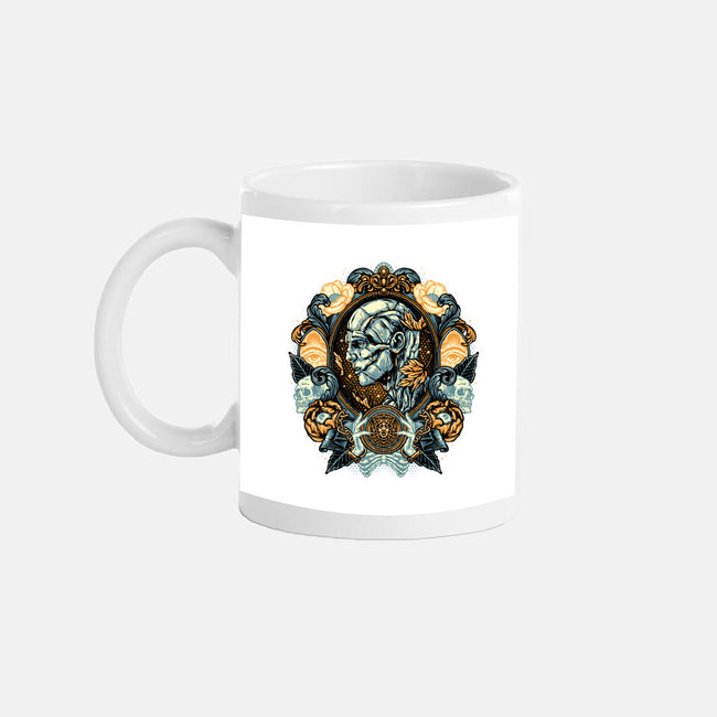 Portrait Of The Creature-None-Mug-Drinkware-glitchygorilla