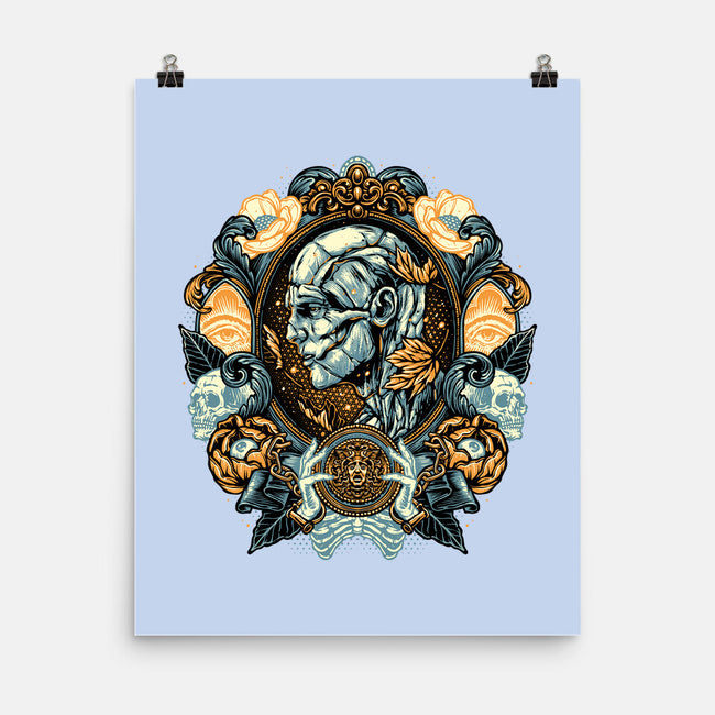 Portrait Of The Creature-None-Matte-Poster-glitchygorilla