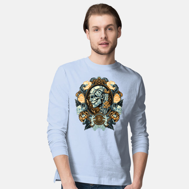 Portrait Of The Creature-Mens-Long Sleeved-Tee-glitchygorilla