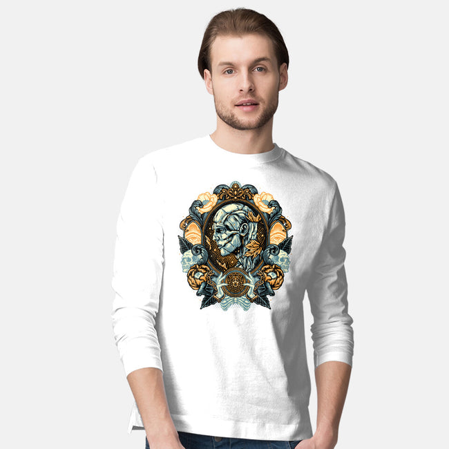 Portrait Of The Creature-Mens-Long Sleeved-Tee-glitchygorilla