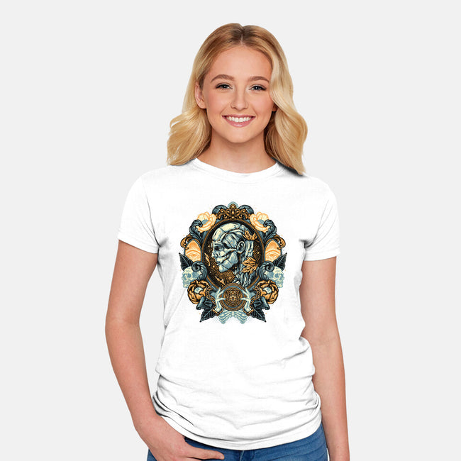 Portrait Of The Creature-Womens-Fitted-Tee-glitchygorilla