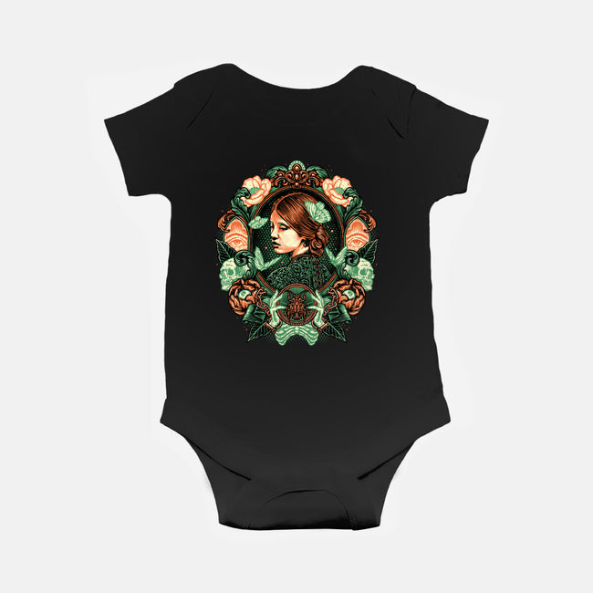 Portrait Of The Bride-Baby-Basic-Onesie-glitchygorilla