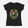 Portrait Of The Bride-Womens-V-Neck-Tee-glitchygorilla