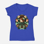 Portrait Of The Bride-Womens-V-Neck-Tee-glitchygorilla
