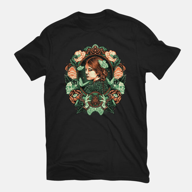 Portrait Of The Bride-Womens-Basic-Tee-glitchygorilla