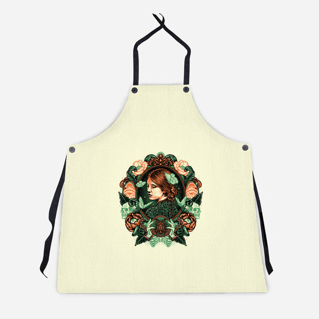 Portrait Of The Bride-Unisex-Kitchen-Apron-glitchygorilla