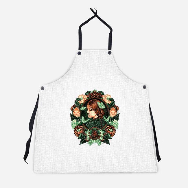 Portrait Of The Bride-Unisex-Kitchen-Apron-glitchygorilla