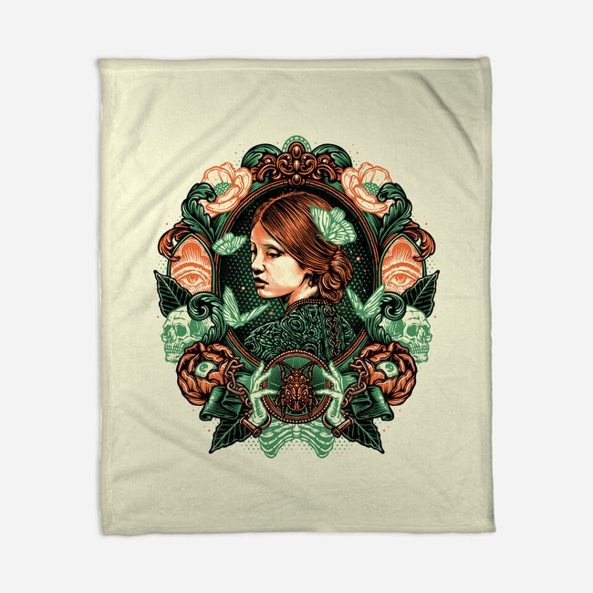 Portrait Of The Bride-None-Fleece-Blanket-glitchygorilla