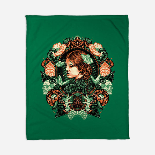 Portrait Of The Bride-None-Fleece-Blanket-glitchygorilla