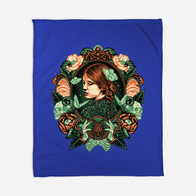 Portrait Of The Bride-None-Fleece-Blanket-glitchygorilla