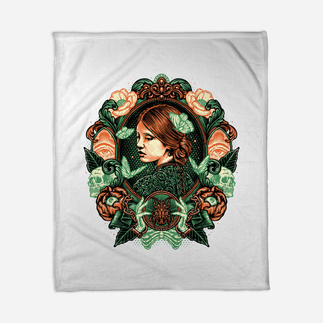 Portrait Of The Bride-None-Fleece-Blanket-glitchygorilla