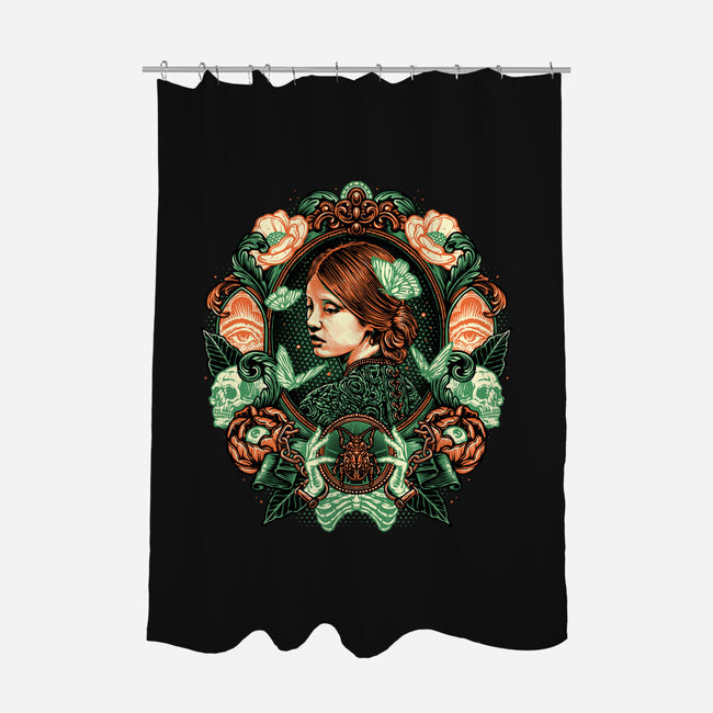 Portrait Of The Bride-None-Polyester-Shower Curtain-glitchygorilla