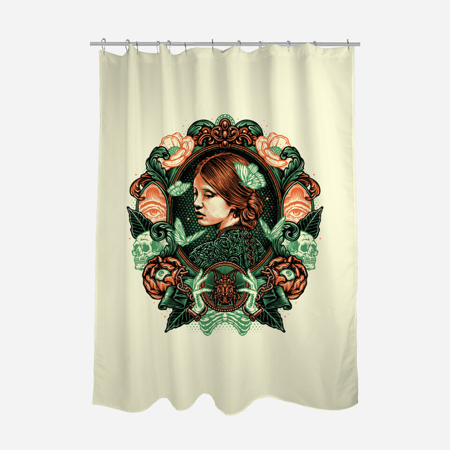 Portrait Of The Bride-None-Polyester-Shower Curtain-glitchygorilla