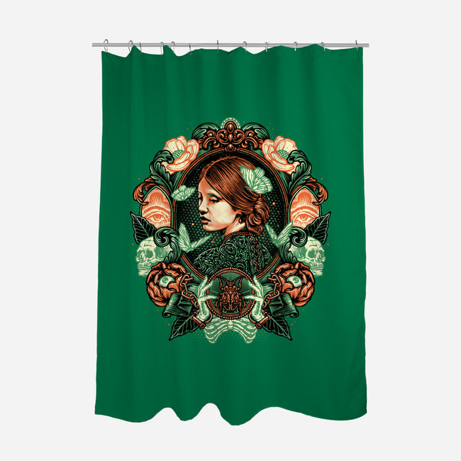 Portrait Of The Bride-None-Polyester-Shower Curtain-glitchygorilla