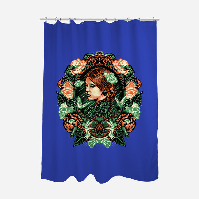 Portrait Of The Bride-None-Polyester-Shower Curtain-glitchygorilla