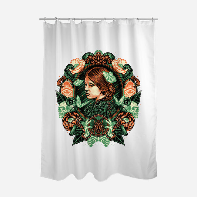 Portrait Of The Bride-None-Polyester-Shower Curtain-glitchygorilla