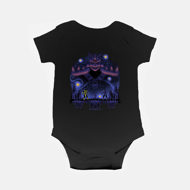 Fire And Ice Starry-Baby-Basic-Onesie-Astrobot Invention