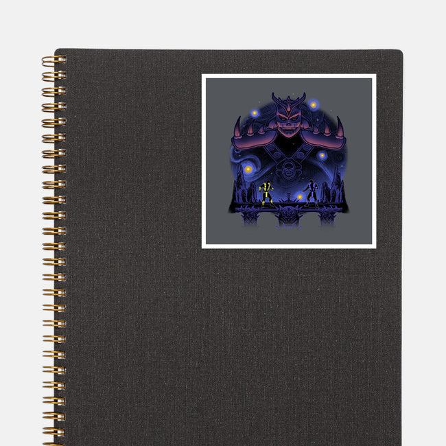 Fire And Ice Starry-None-Glossy-Sticker-Astrobot Invention