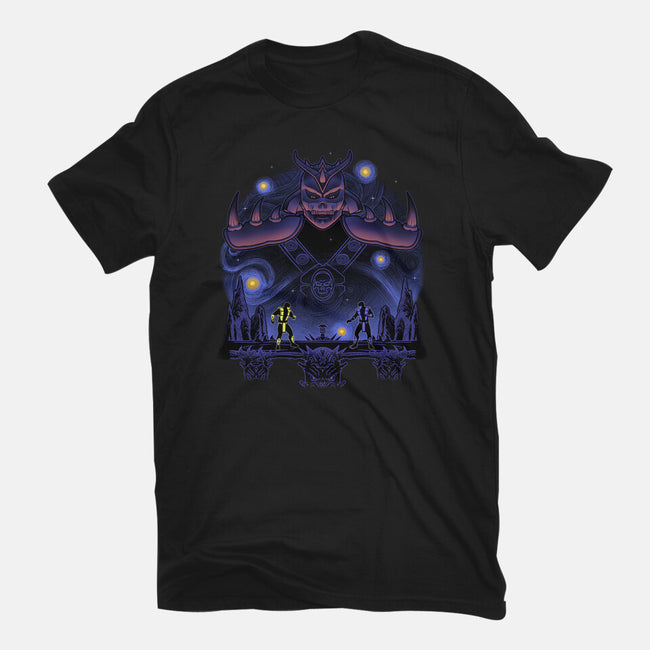 Fire And Ice Starry-Womens-Fitted-Tee-Astrobot Invention