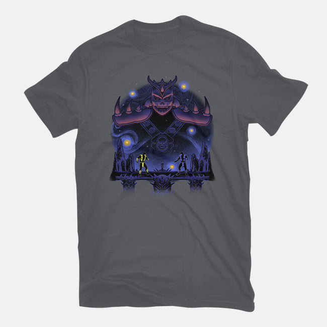 Fire And Ice Starry-Womens-Fitted-Tee-Astrobot Invention