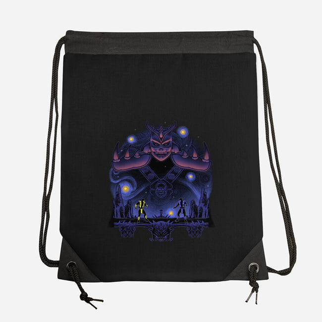 Fire And Ice Starry-None-Drawstring-Bag-Astrobot Invention