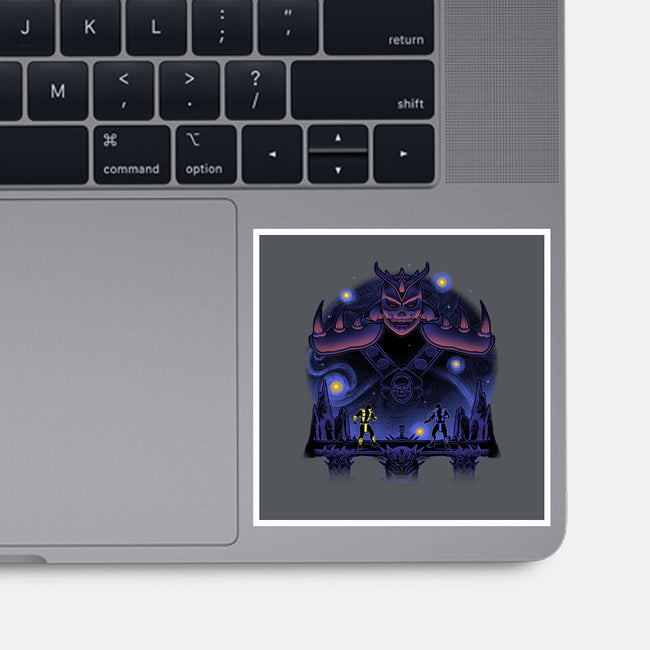 Fire And Ice Starry-None-Glossy-Sticker-Astrobot Invention