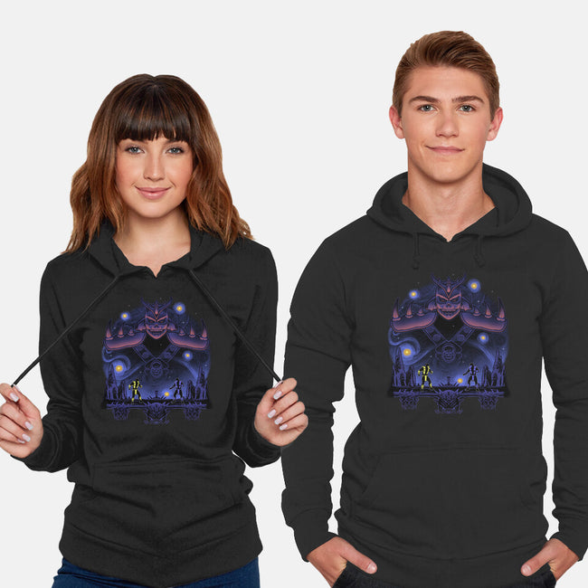 Fire And Ice Starry-Unisex-Pullover-Sweatshirt-Astrobot Invention