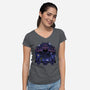 Fire And Ice Starry-Womens-V-Neck-Tee-Astrobot Invention