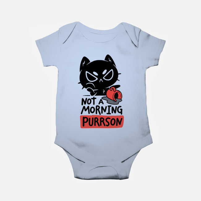 Not A Morning Purrson-Baby-Basic-Onesie-koalastudio
