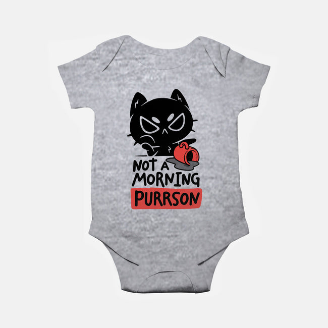 Not A Morning Purrson-Baby-Basic-Onesie-koalastudio