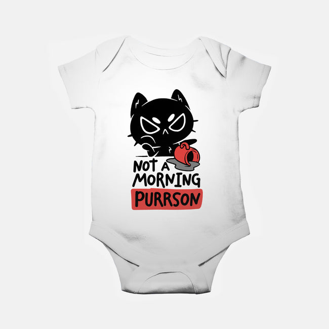 Not A Morning Purrson-Baby-Basic-Onesie-koalastudio