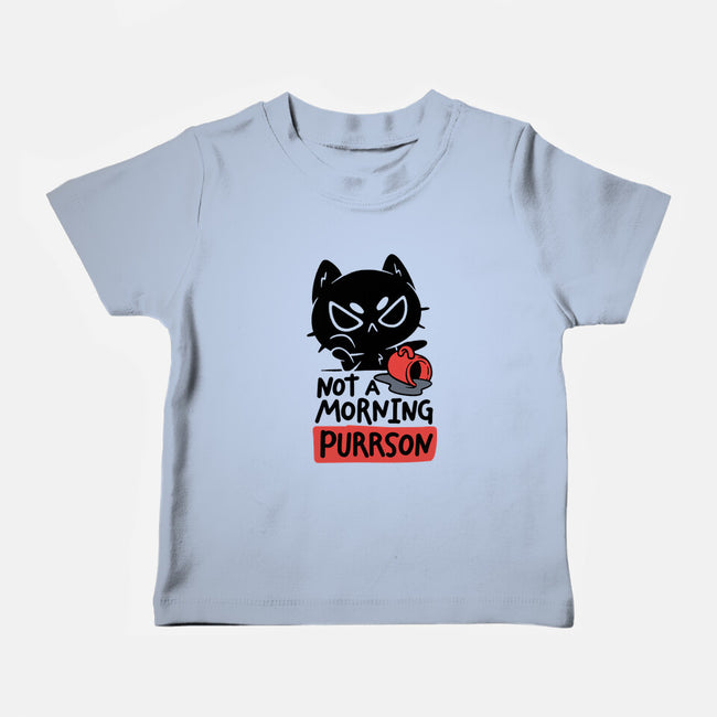 Not A Morning Purrson-Baby-Basic-Tee-koalastudio