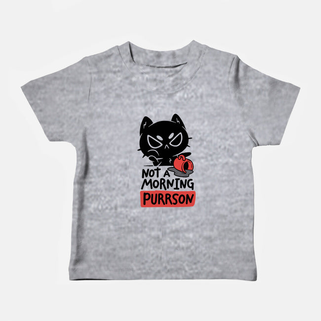 Not A Morning Purrson-Baby-Basic-Tee-koalastudio