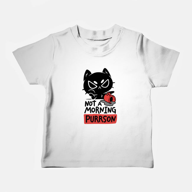 Not A Morning Purrson-Baby-Basic-Tee-koalastudio