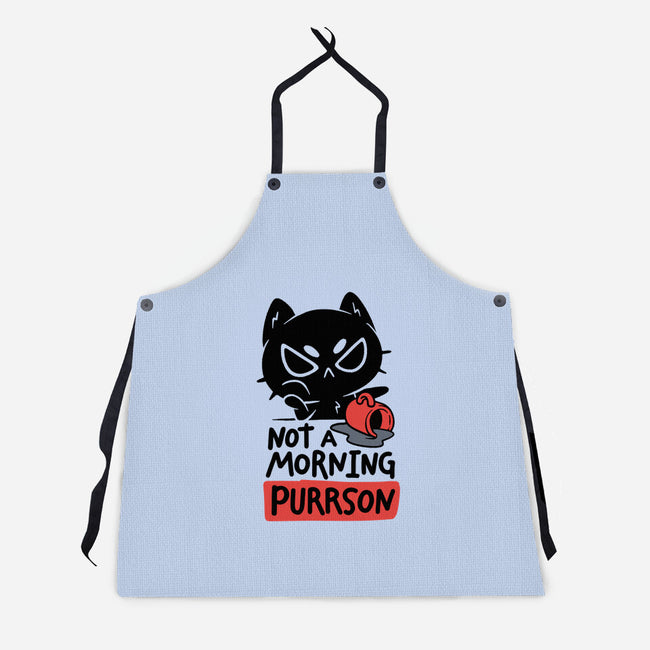 Not A Morning Purrson-Unisex-Kitchen-Apron-koalastudio