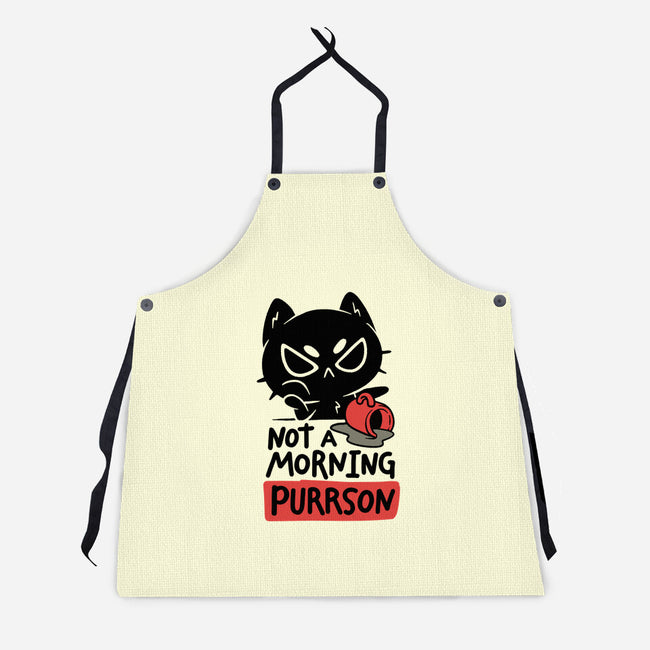 Not A Morning Purrson-Unisex-Kitchen-Apron-koalastudio