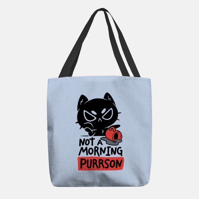 Not A Morning Purrson-None-Basic Tote-Bag-koalastudio