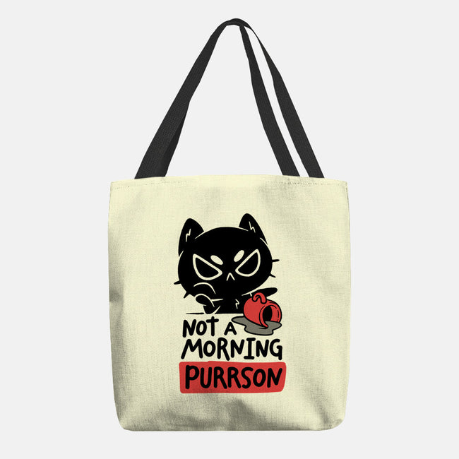 Not A Morning Purrson-None-Basic Tote-Bag-koalastudio