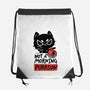 Not A Morning Purrson-None-Drawstring-Bag-koalastudio