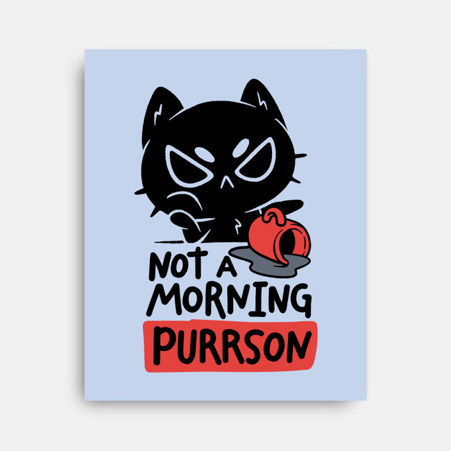 Not A Morning Purrson-None-Stretched-Canvas-koalastudio