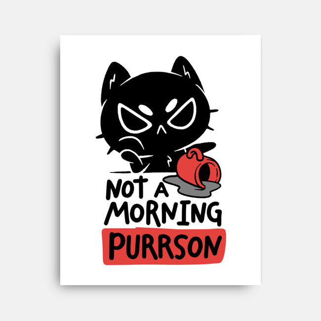 Not A Morning Purrson-None-Stretched-Canvas-koalastudio