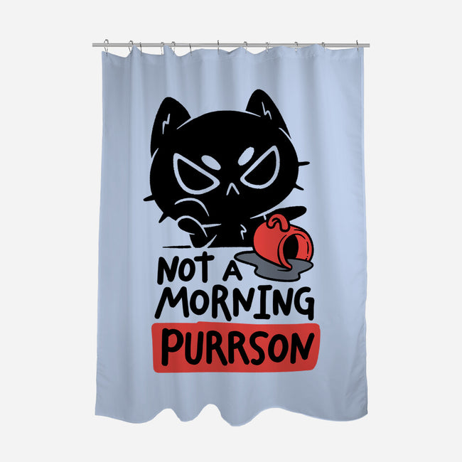 Not A Morning Purrson-None-Polyester-Shower Curtain-koalastudio