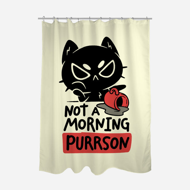 Not A Morning Purrson-None-Polyester-Shower Curtain-koalastudio