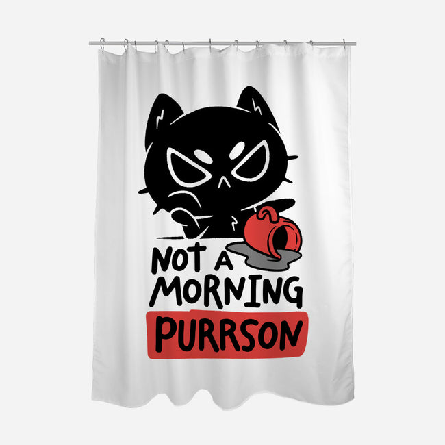 Not A Morning Purrson-None-Polyester-Shower Curtain-koalastudio