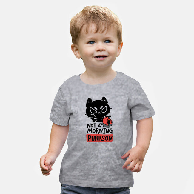 Not A Morning Purrson-Baby-Basic-Tee-koalastudio