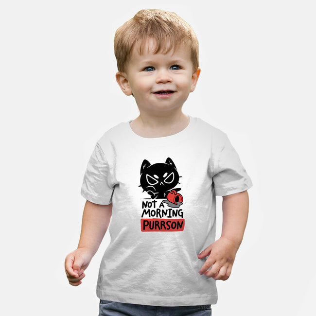 Not A Morning Purrson-Baby-Basic-Tee-koalastudio