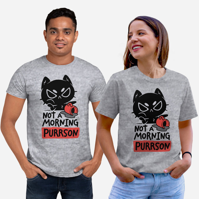 Not A Morning Purrson-Unisex-Basic-Tee-koalastudio
