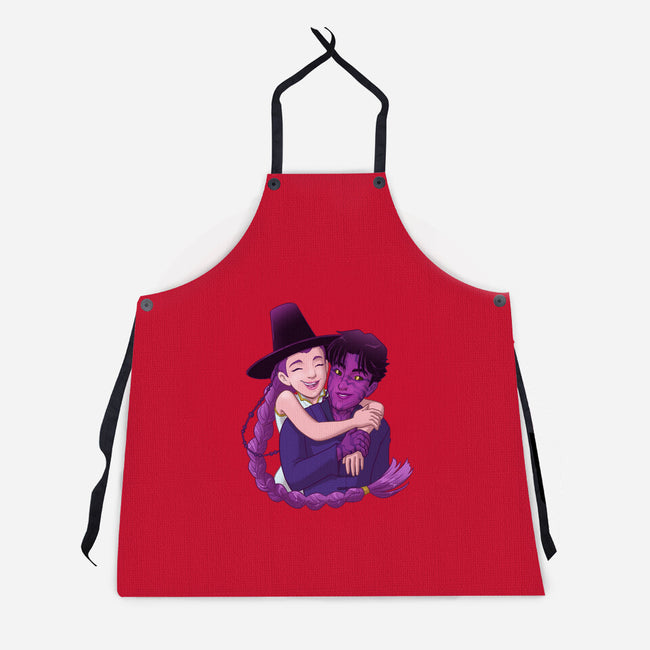 Kpop Couple-Unisex-Kitchen-Apron-DoOomcat